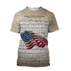 American National Anthem 3D All Over Printed Unisex Shirts