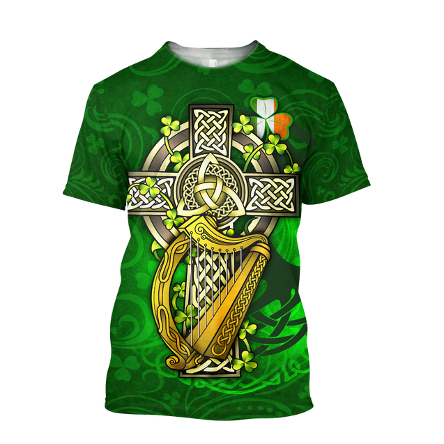 Irish Harp 3D All Over Printed Shirts For Men and Women