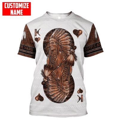 Customized name Native American 3D All Over Printed Unisex Shirts