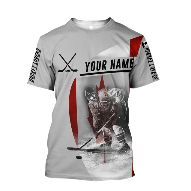 3D All Over Printed Hockey Canada Unisex Shirts SN03032105 Custom Name XT