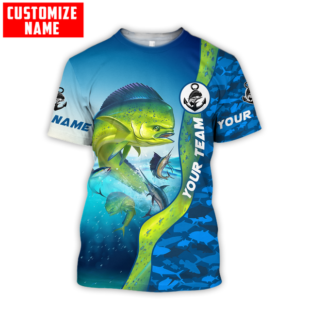 Custom name Mahi mahi fishing Team Billfish 3D Design Printed Shirts