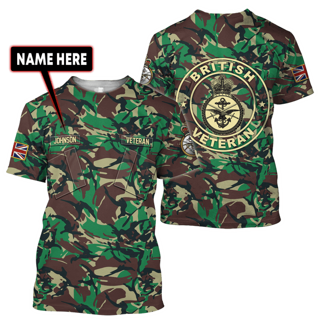 Custom Name XT British Armed Forces 3D Printed Shirts