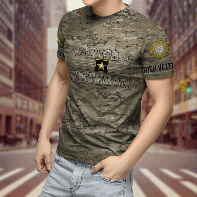 Irish Veteran 3D Hoodie Shirt For Men And Women