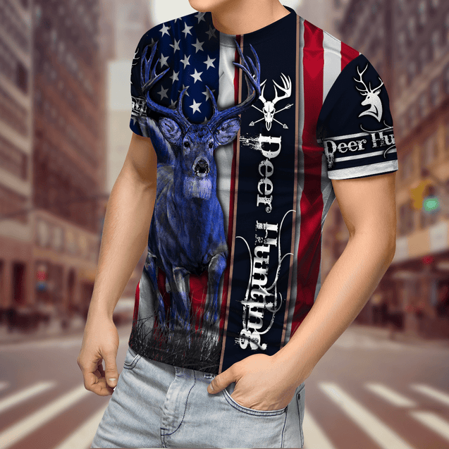 American Deer Hunting 3D All Over Printed Unisex Shirts