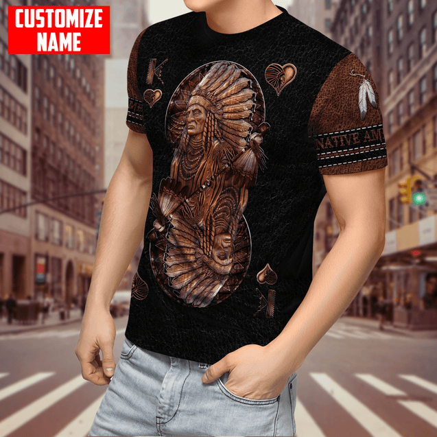 Customized name Native American 3D All Over Printed Unisex Shirts