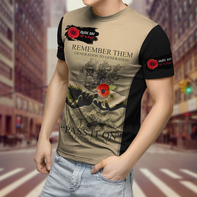 Anzac Day 3D Printed Unisex Shirts TN PD25032101