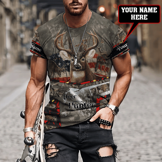 Deer Hunting Personalized Name 3D All Over Printed Shirts AM19052102