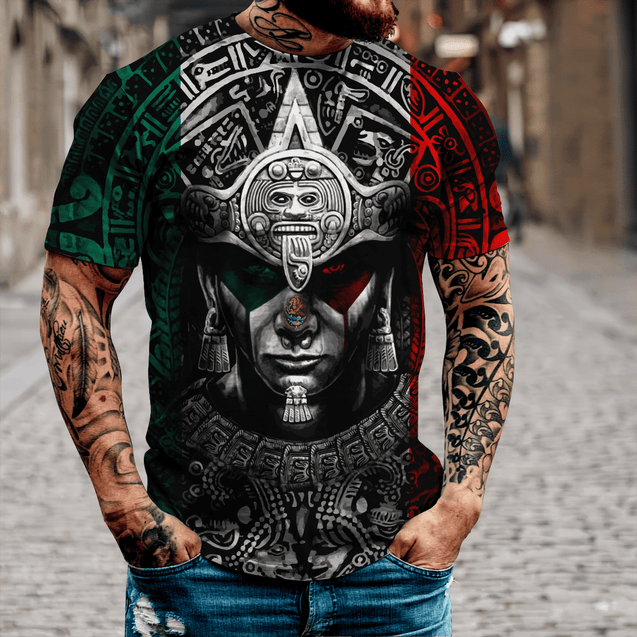 Aztec Warrior 3D All Over Printed Hoodie