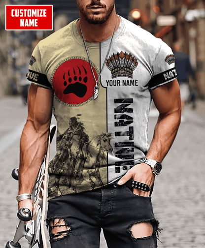 Customized Name Native American 3D All Over Printed Unisex Shirts