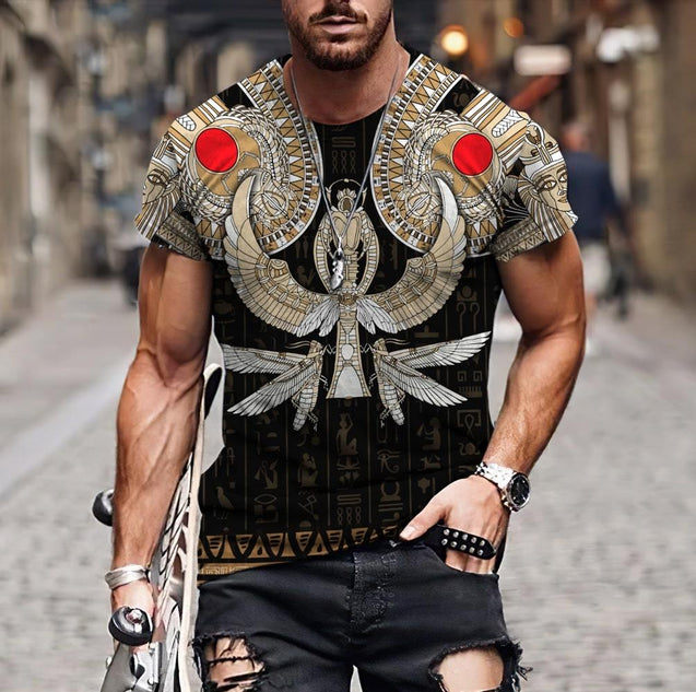 Ancient Egypt ver2 Painting Pattern 3D Tattoo Printed Shirts