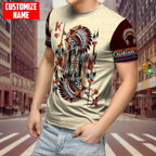 Customized name Native American 3D All Over Printed Unisex Shirts