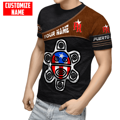 Customize Name Puerto Rico 3D All Over Printed Unisex Shirts