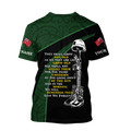 Anzac day custom name the ode Australia and Kiwi Veteran 3D print shirt