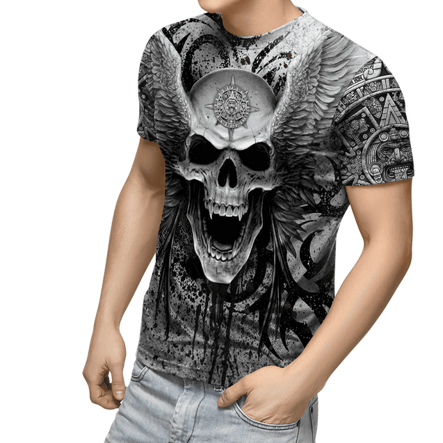 Aztec Mexican Skull 3D All Over Printed Unisex Hoodie