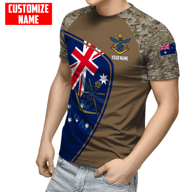 Custom name Anzac day Australia Army 3D printed shirts