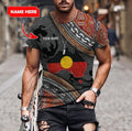 Custom name Aboriginal dots Zip pattern 3D design printed summer shirts