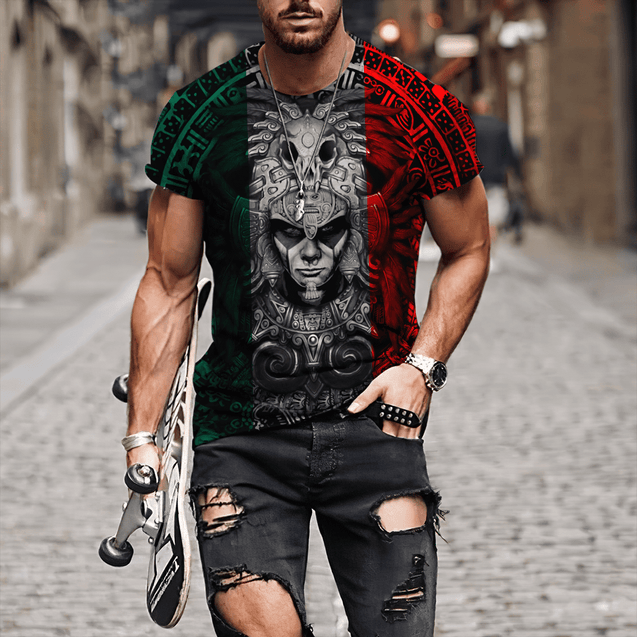 Aztec Warrior Mexico 3D All Over Printed Hoodie