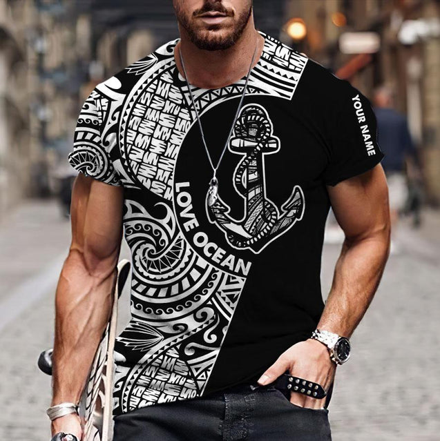 Amazing Polynesian Tattoo Anchor Personalized Unisex Deluxe Hoodie ML