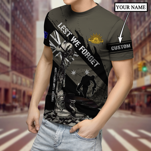 Personalized Australian Veteran 3D Printed Unisex Shirts TN