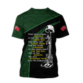 The ode Australia and Kiwi Veteran green 3D print shirts