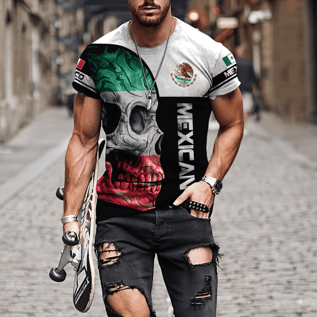 Mexican Skull 3D All Over Printed Unisex Shirts