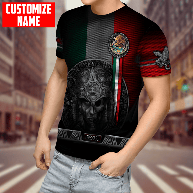 Customized Name Aztec Warrior Day Of The Dead 3D All Over Printed Unisex Shirts