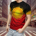 Aboriginal Flag Indigenous Sun Painting Art 3D design Polo shirts