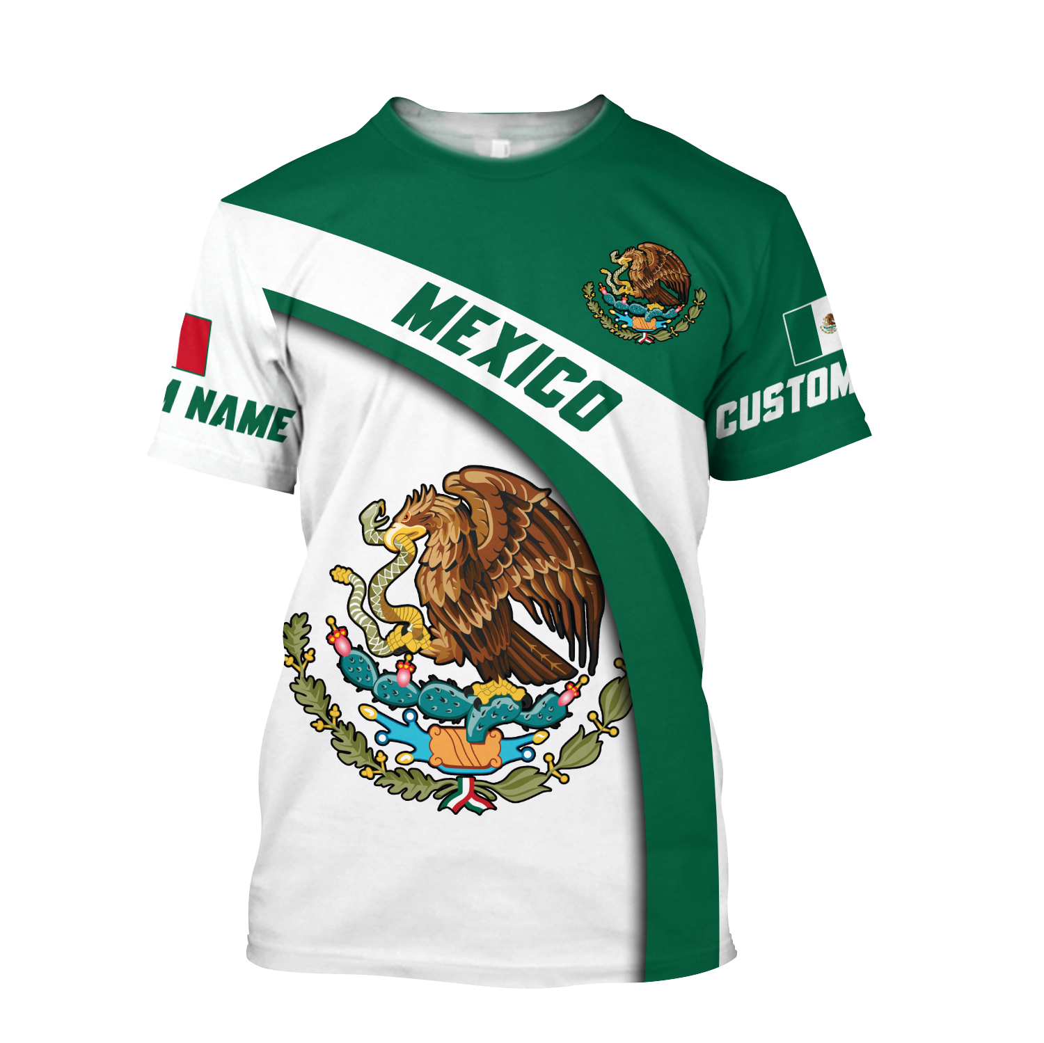 Persionalized Mexico 3D All Over Printed Shirts For TNA18032105