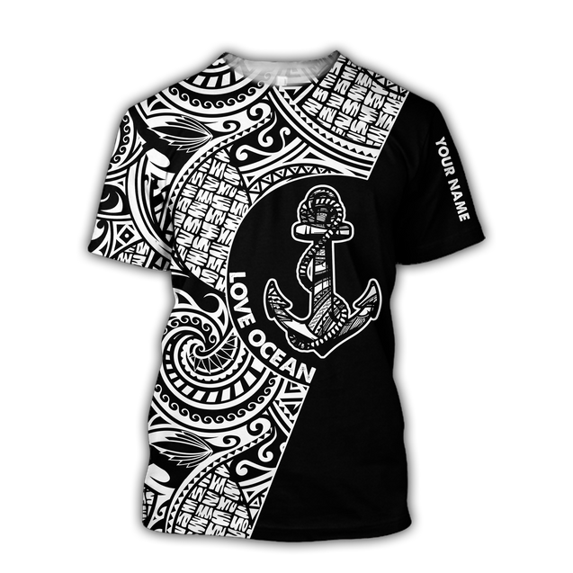 Amazing Polynesian Tattoo Anchor Personalized Unisex Deluxe Hoodie ML