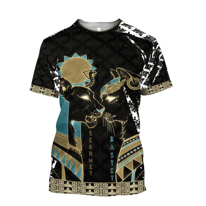 Bastet Sekhmet Ancient Egyptian Mythology Culture 3D Design Print Shirts