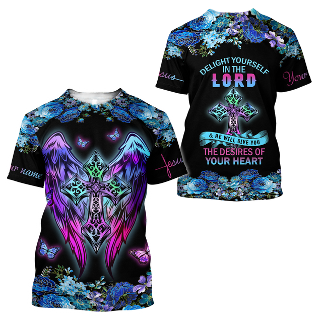 Delight Yourself In The Lord - Jesus Persionalized 3D All Over Printed Shirts