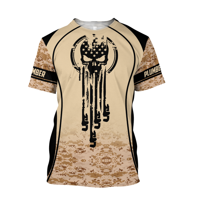 Premium Skull Plumber 3D All Over Printed Unisex Shirts