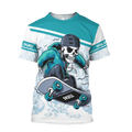 Premium Skateboard Skull 3D All Over Printed Unisex Shirts