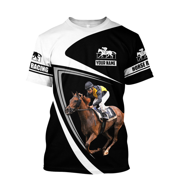 Personalized Name Horse Racing 3D All Over Printed Unisex Shirts