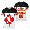 3D All Over Printed Hockey Canada Unisex Shirts Custom Name Custom number  XT