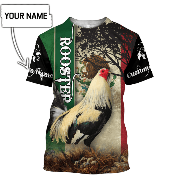 Personalized Name Rooster Mexico 3D All Over Printed Hoodie