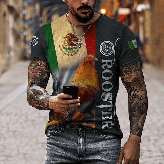 Rooster Mexico 3D All Over Printed Hoodie