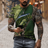 Bass Fishing Real Painting camo 3D print shirts