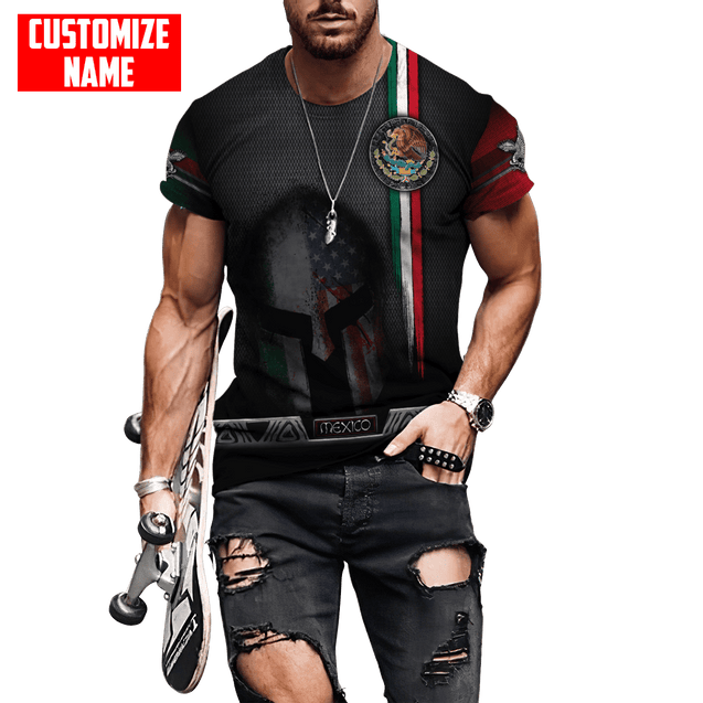 Customized Name Mexico 3D All Over Printed Unisex Shirts