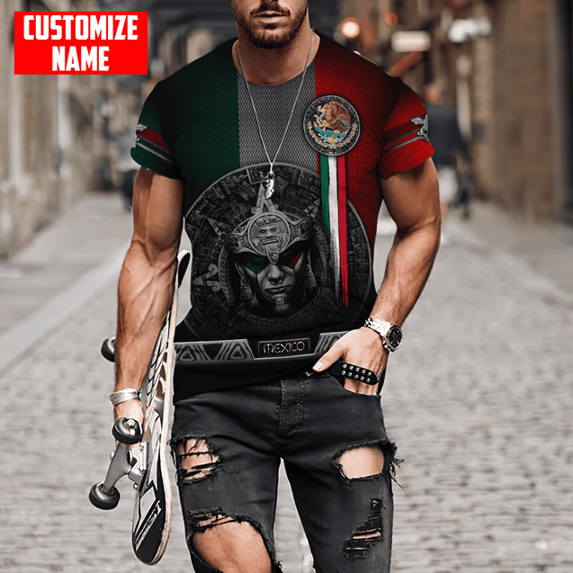 Customized Name Aztec Warrior 3D All Over Printed Unisex Shirts