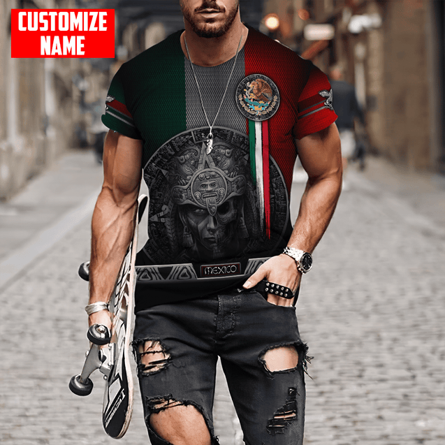 Customized Name Aztec Warrior Day Of The Dead 3D All Over Printed Unisex Shirts