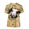 Dairy Cattle Cracks 3D Hoodie Shirt For Men And Women