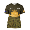 Personalized The Australian Army 3D Printed Unisex Shirts TN