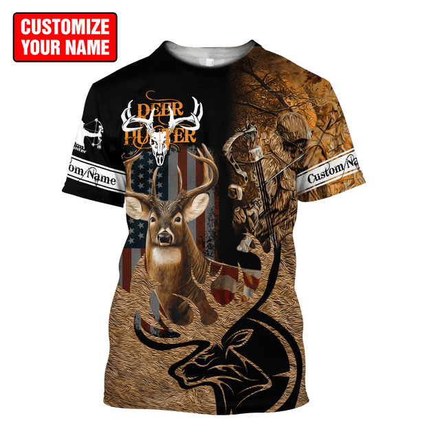 Deer Hunting Personalized Name 3D All Over Printed Shirts DD25052101