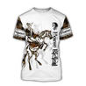 Personalized Name Rodeo 3D All Over Printed Unisex Shirts Rodeo Pattern Horse Riding Tattoo