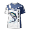 Custom name Tuna fishing Catch and Release 3D Design print shirts