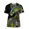 Bass Fishing Painting Fall Camo Reaper 3d print shirts