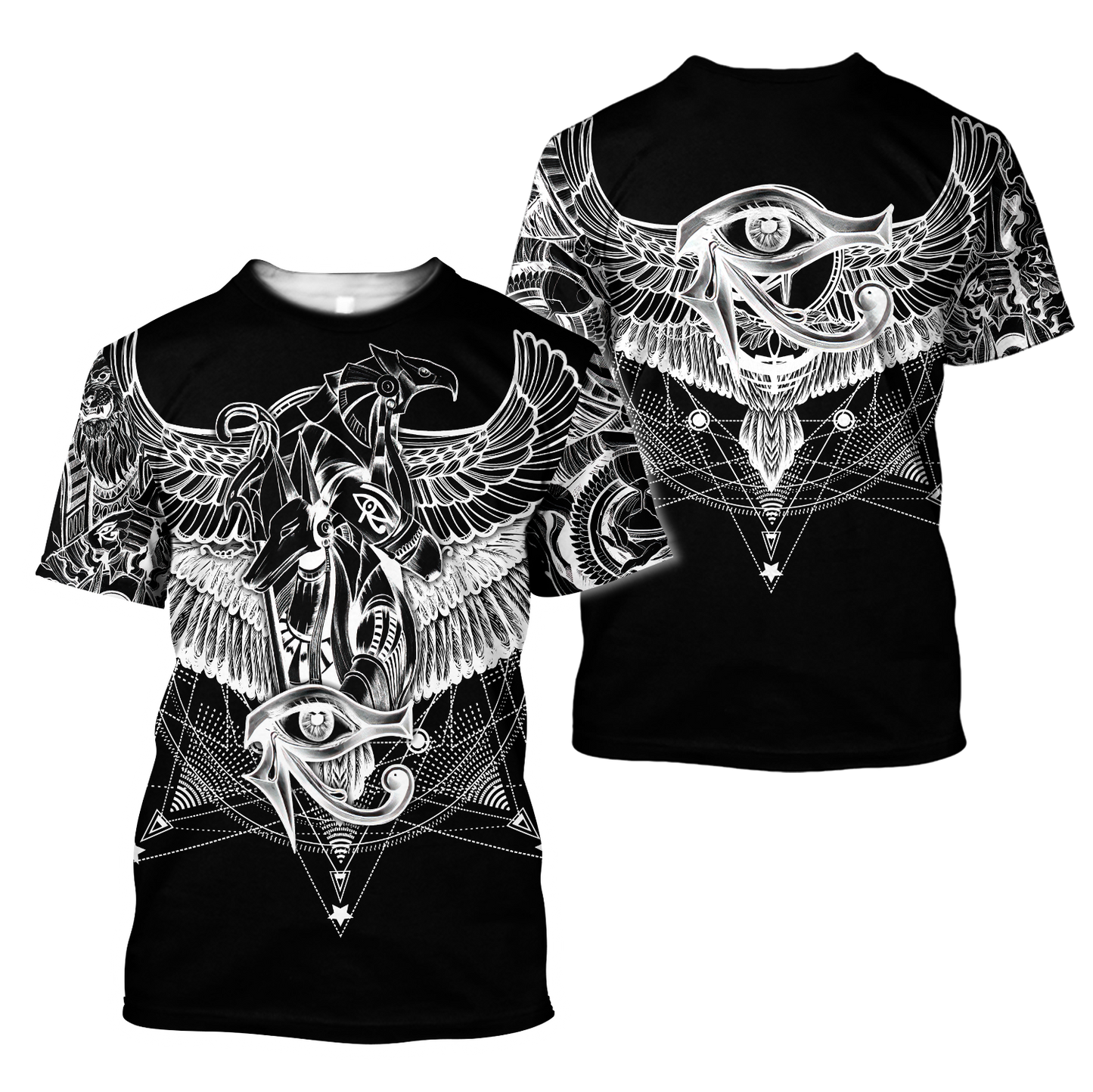 Egyptian Gods Ancient Tattoo black ver unisex 3d print shirts