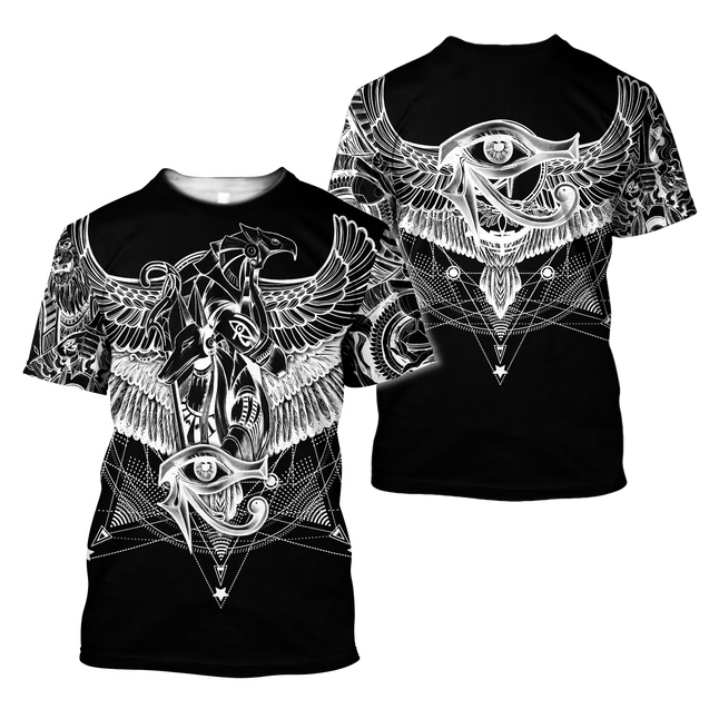 Egyptian Gods Ancient Tattoo black ver unisex 3d print shirts