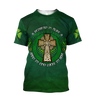 Premium Unisex Hoodie Irish St.Patrick  Celtic Cross And Shamrock  ML